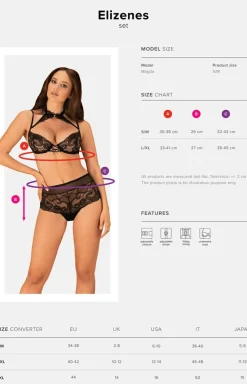 Obsessive Koszulki|Komplety Bielizny - 2-częściowy koronkowy komplet bielizny Elizenes