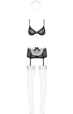 Obsessive 5-częściowy strój pokojówki przebranie Maidme set