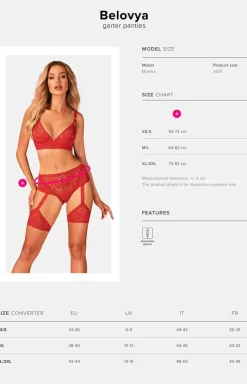 Damskie Obsessive Pasy Do Pończoch|Pasy Do Pończoch - figi z paskami do pończoch Belovya
