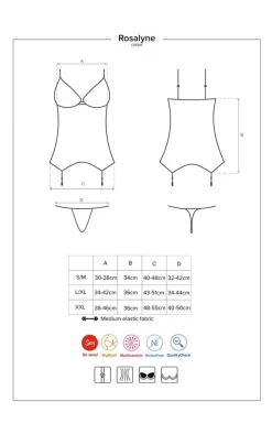 Obsessive gorset i stringi Rosalyne