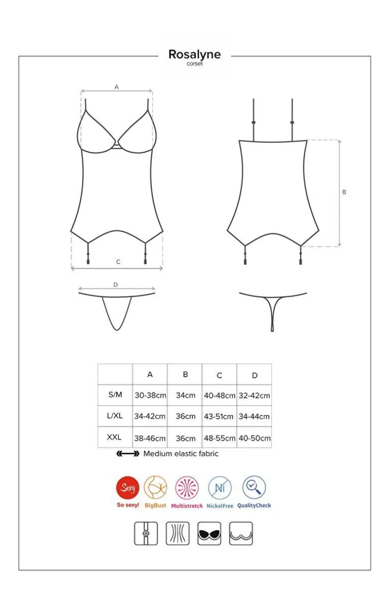 Obsessive gorset i stringi Rosalyne