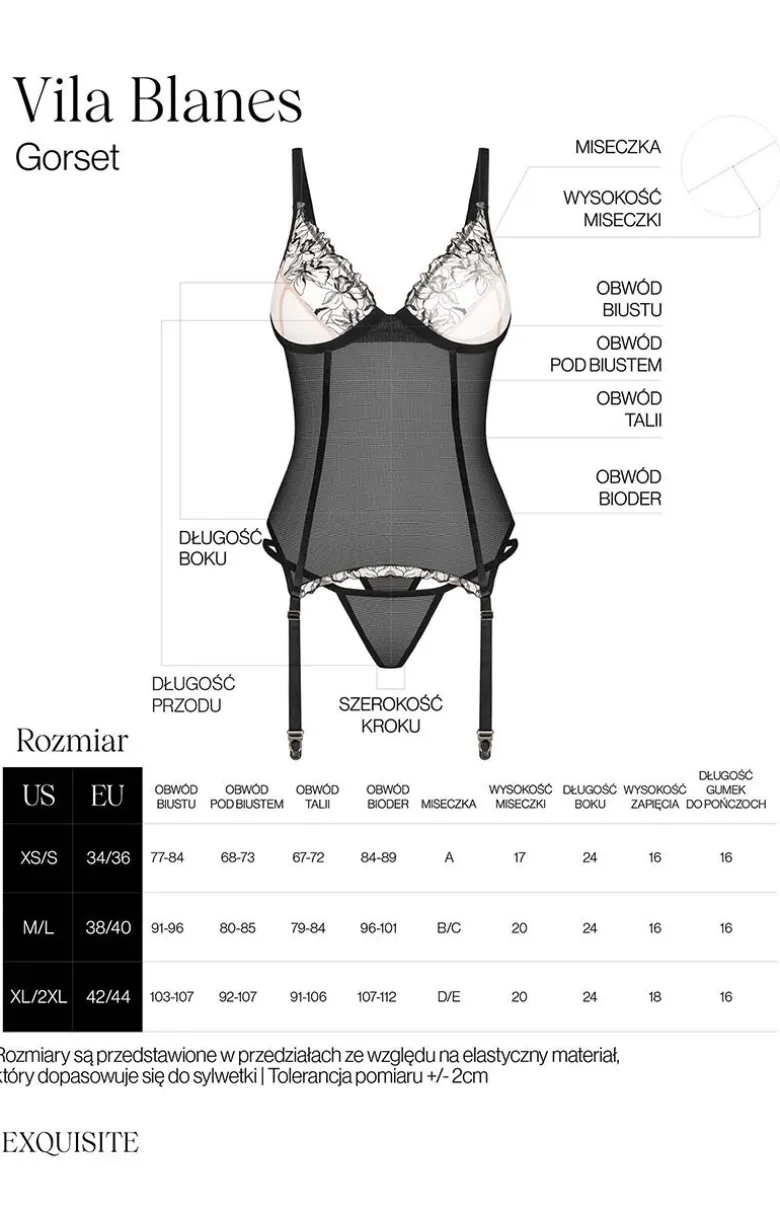 Obsessive gorset i stringi Vila Blanes