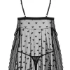 Damskie Obsessive Koszulki|Seksowna Koszula Nocna - Heartia koszulka babydoll i stringi
