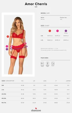 Obsessive Koszulki|Komplety Bielizny - komplet bielizny damskiej Amor Cherris