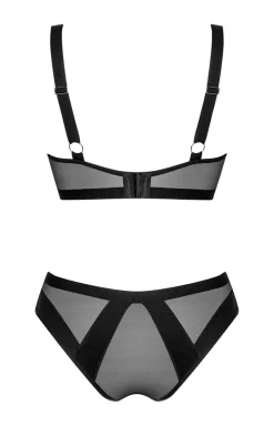 Obsessive Koszulki|Komplety Bielizny - komplet czarnej bielizny damskiej Chic Amoria