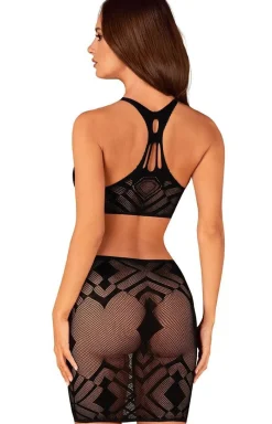 Obsessive Bodystocking|Koszulki - komplet damski top i spódnica K101