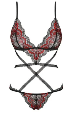 Obsessive Body|Body - koronkowe body damskie z paskami Megies