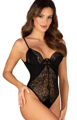 Obsessive koronkowe body otwarte Bellastia