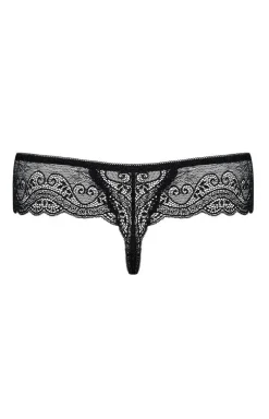 Obsessive koronkowe stringi damskie czarne Miamor
