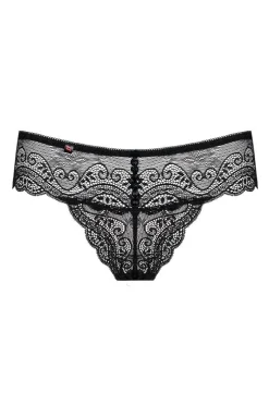 Obsessive koronkowe stringi damskie czarne Miamor