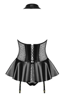 Obsessive lateksowy gorset damski i figi 859-COR-1
