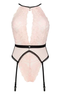Obsessive Body|Body - Lilines koronkowe string-body z paskami do pończoch