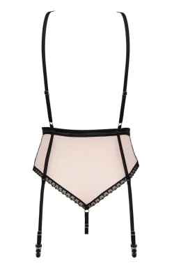 Obsessive Body|Body - Lilines koronkowe string-body z paskami do pończoch
