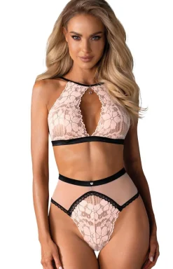 Obsessive Koszulki|Komplety Bielizny - Lilines koronkowy komplet 2-częściowy