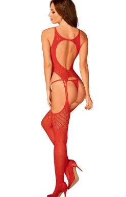 Obsessive N122 czerwone bodystocking
