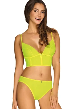 Obsessive Koszulki|Komplety Bielizny - neonowy komplet damski top i figi Neonia