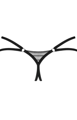 Obsessive otwarte stringi z czarnej siateczki Lune Bellis