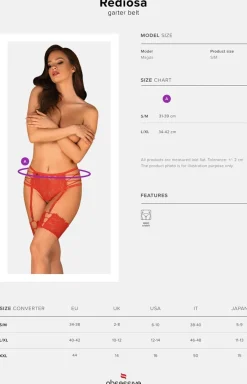 Damskie Obsessive Pasy Do Pończoch|Pasy Do Pończoch - otwarte stringi z paskami do pończoch Rediosa
