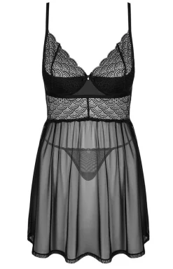 Obsessive prześwitująca babydoll i stringi Chemeris