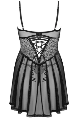 Obsessive prześwitująca babydoll i stringi Chemeris