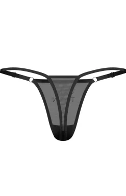Obsessive stringi damskie z napisem z cyrkonii Violami Sin