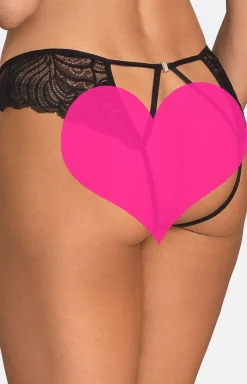 Damskie Obsessive Stringi Z Koronką|Majtki Z Dziurką - stringi damskie z otwartym krokiem Divienne