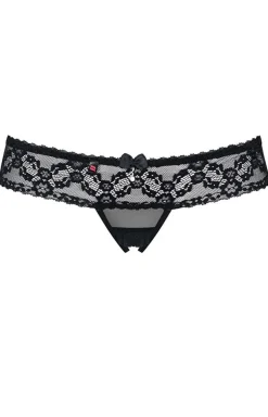 Obsessive stringi otwarte koronkowe czarne 837-THC-1