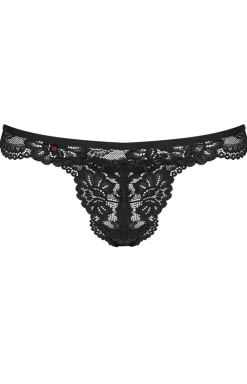 Obsessive Stringi Z Koronką|Stringi Plus Size - 810-THO-1 stringi