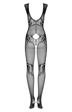 Obsessive zniewalające czarne bodystocking F241