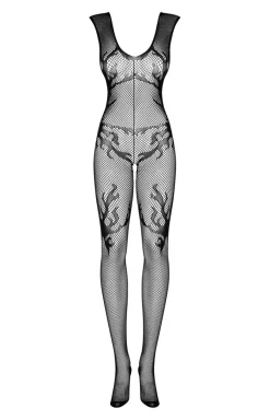 Obsessive zniewalające czarne bodystocking F241