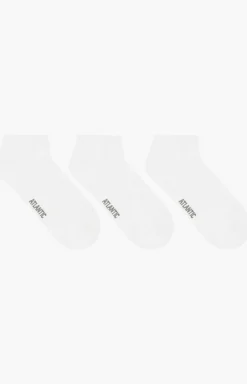 Damskie ATLANTIC Skarpety Stopki|Białe Skarpetki - 3-pack ch stopek męskich 3BMC-103