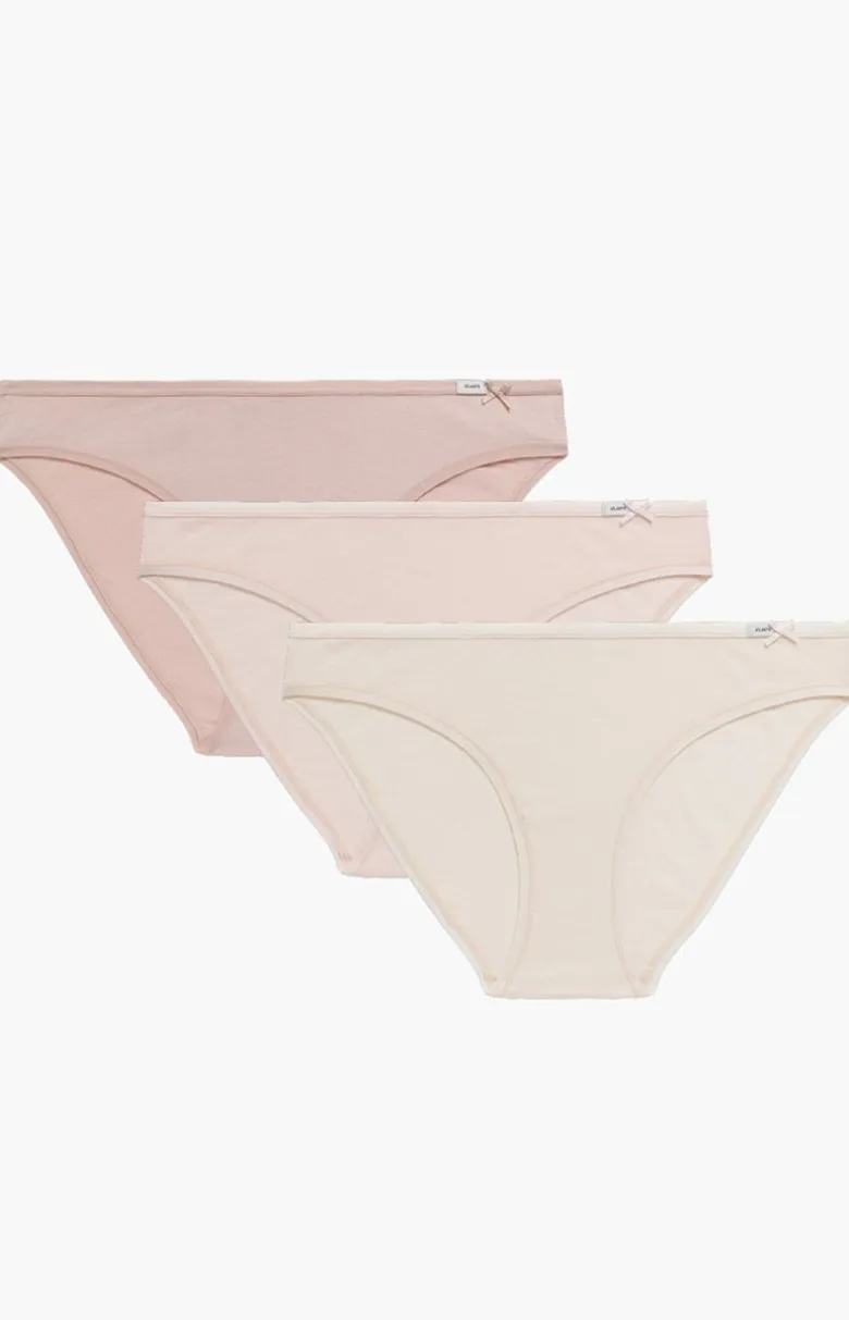3-pack figi damskie bikini 3CLP-001-ECRC/BEZ/PUD