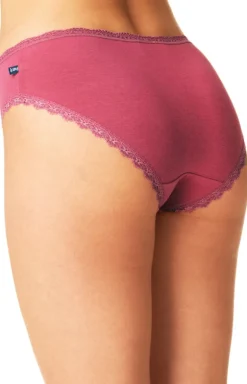 2-pack majtki damskie midi w kolorowe listki LPC 785