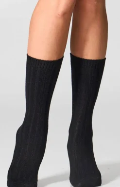 Damskie LEGS Skarpetki|Długie Skarpetki - 2-pack skarpetki damskie z angorą króliczą czarne W22