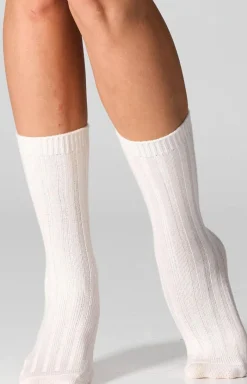 Damskie LEGS Skarpetki|Długie Skarpetki - 2-pack skarpetki damskie z angorą króliczą białe W22