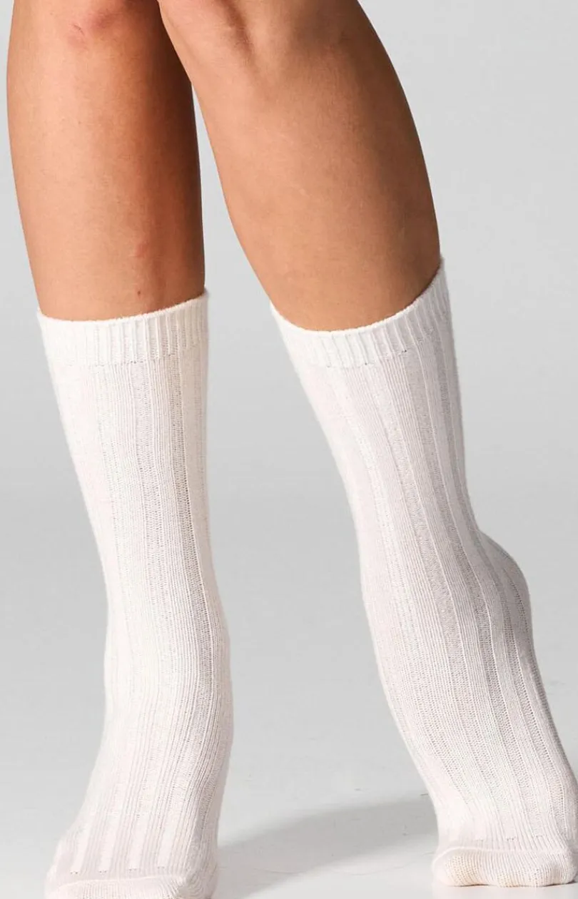 Damskie LEGS Skarpetki|Długie Skarpetki - 2-pack skarpetki damskie z angorą króliczą białe W22