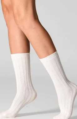 Damskie LEGS Skarpetki|Długie Skarpetki - 2-pack skarpetki damskie z angorą króliczą białe W22