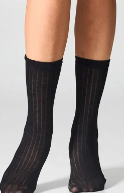 2-pack skarpetki damskie z wełną merynosów czarne W12 Merino