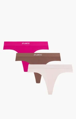 3-pack stringi damskie 3CLP-013-ROZC/CAPJ/ROZJ