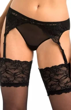 Pas do pończoch czarny Chloe 222