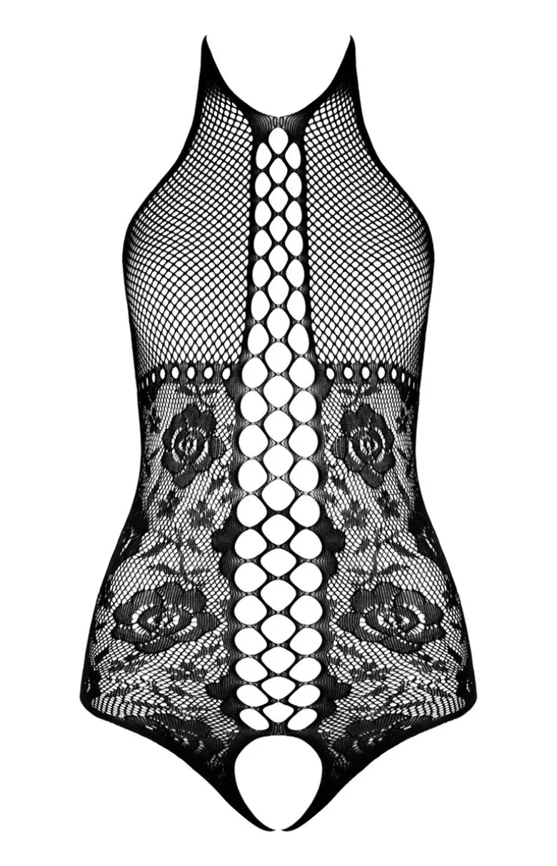 Passion czarne body bodystocking BS094