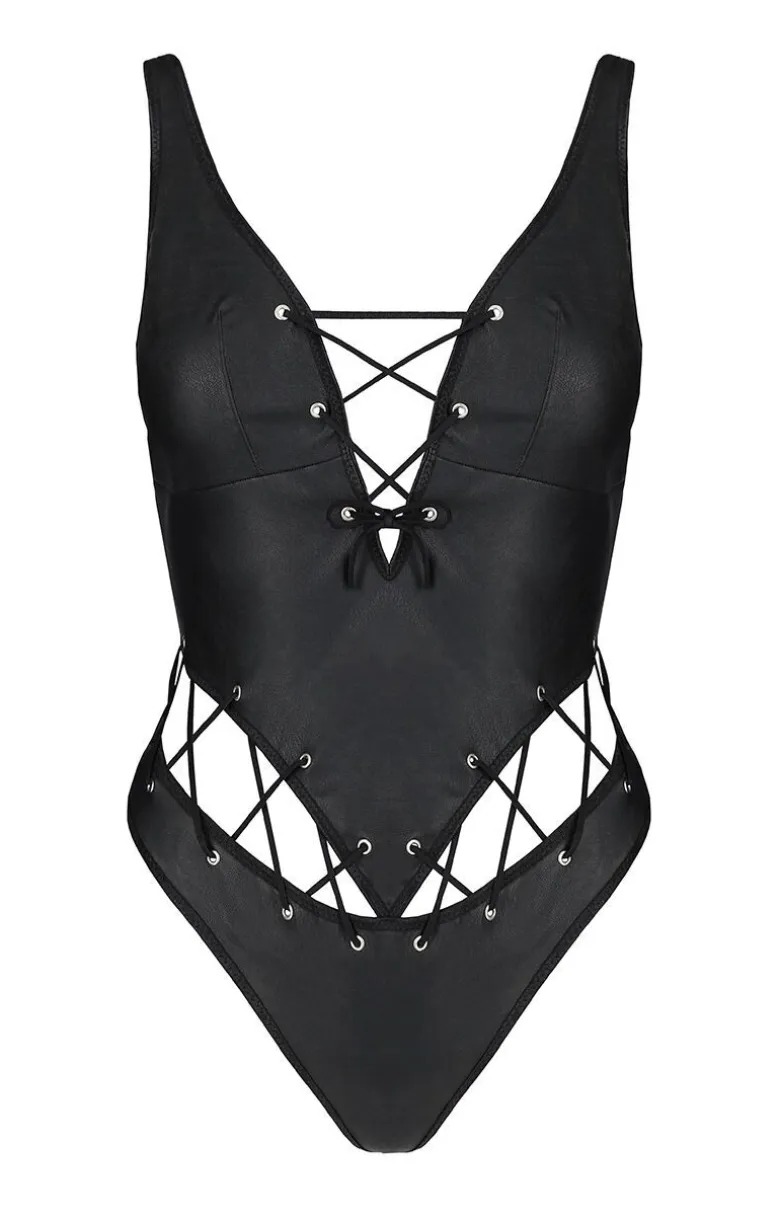 Passion czarne body damskie Francesca