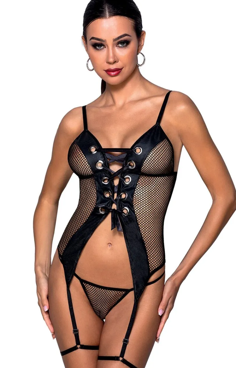 Passion Body|Gorsety - sznurowany gorset damski i stringi Beth