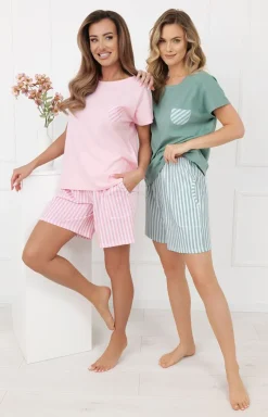 Damskie Italian Fashion Bielizna Plus Size|Piżamy Damskie Krótkie - Piżaa daka krótki rękaw, krótkie podnie Faro