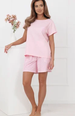 Damskie Italian Fashion Bielizna Plus Size|Piżamy Damskie Krótkie - Piżaa daka krótki rękaw, krótkie podnie Faro