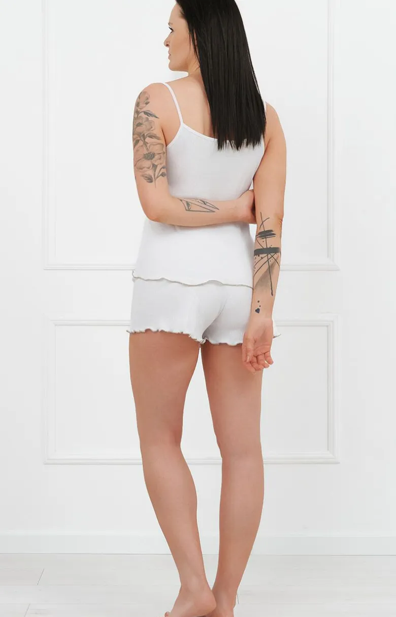 Piżama damska na wąskie ramiączko i z krótkimi spodenkami Tina