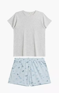 Damskie ATLANTIC Piżamy Damskie Krótkie|Bielizna Homewear - Piżaa daka NP-490/02-ZJ_NIEJ