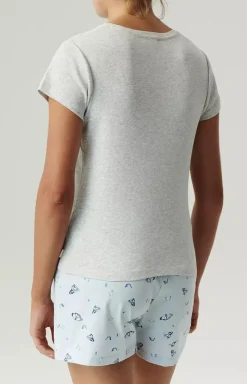 Damskie ATLANTIC Piżamy Damskie Krótkie|Bielizna Homewear - Piżaa daka NP-490/02-ZJ_NIEJ