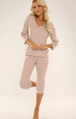 De Lafense Bielizna Homewear - Piżaa daka piakowa 3/4 Freya 725