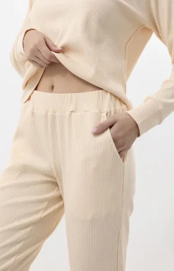 Damskie leptir Piżamy Bawełniane|Bielizna Homewear - Piżaa daka prążkowana 326/06